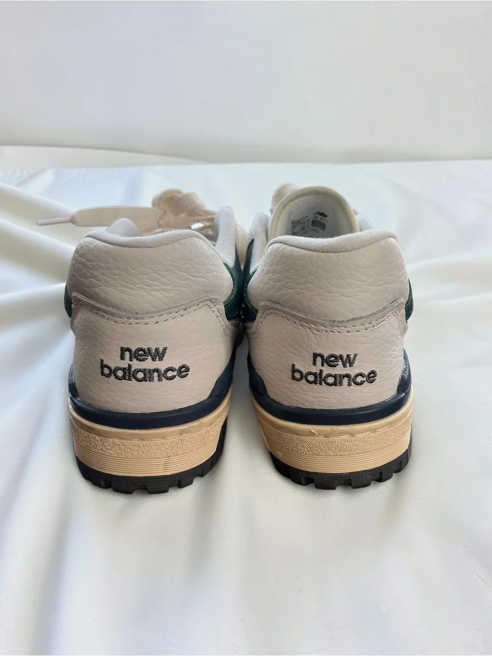 New Balance 550 Mini Logo Pack BB550PTB White Green Leather Sneakers Men’s 9.5